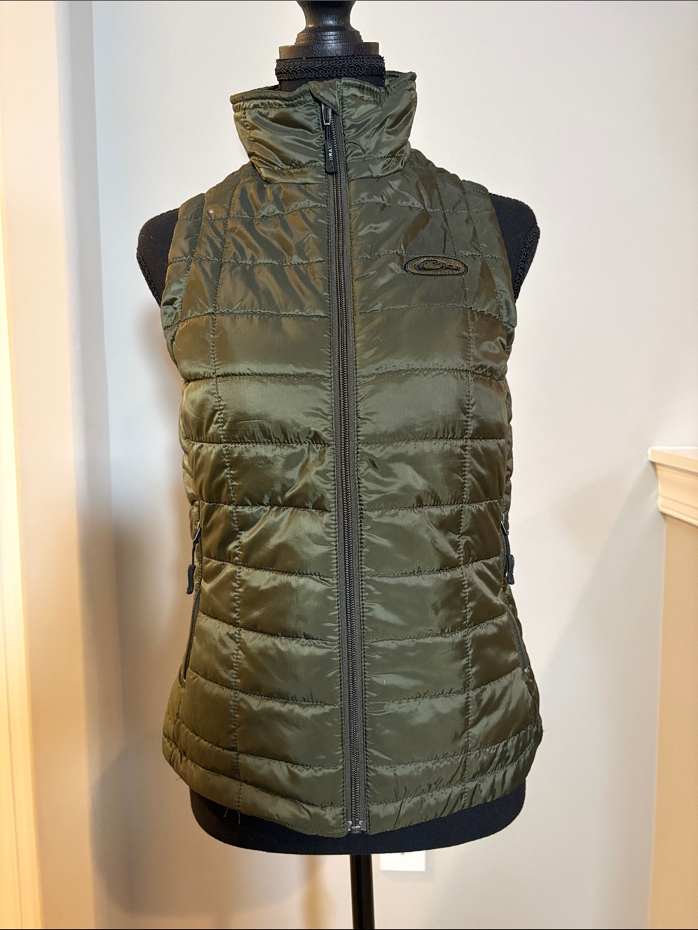 Lady Drake Waterfowl Systems Synthetic Down Pack Vest Olive Green XS